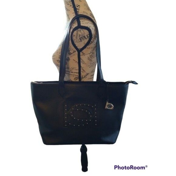 Bebe black Faux Leather shoulder bag large Classic City - Picture 1 of 8